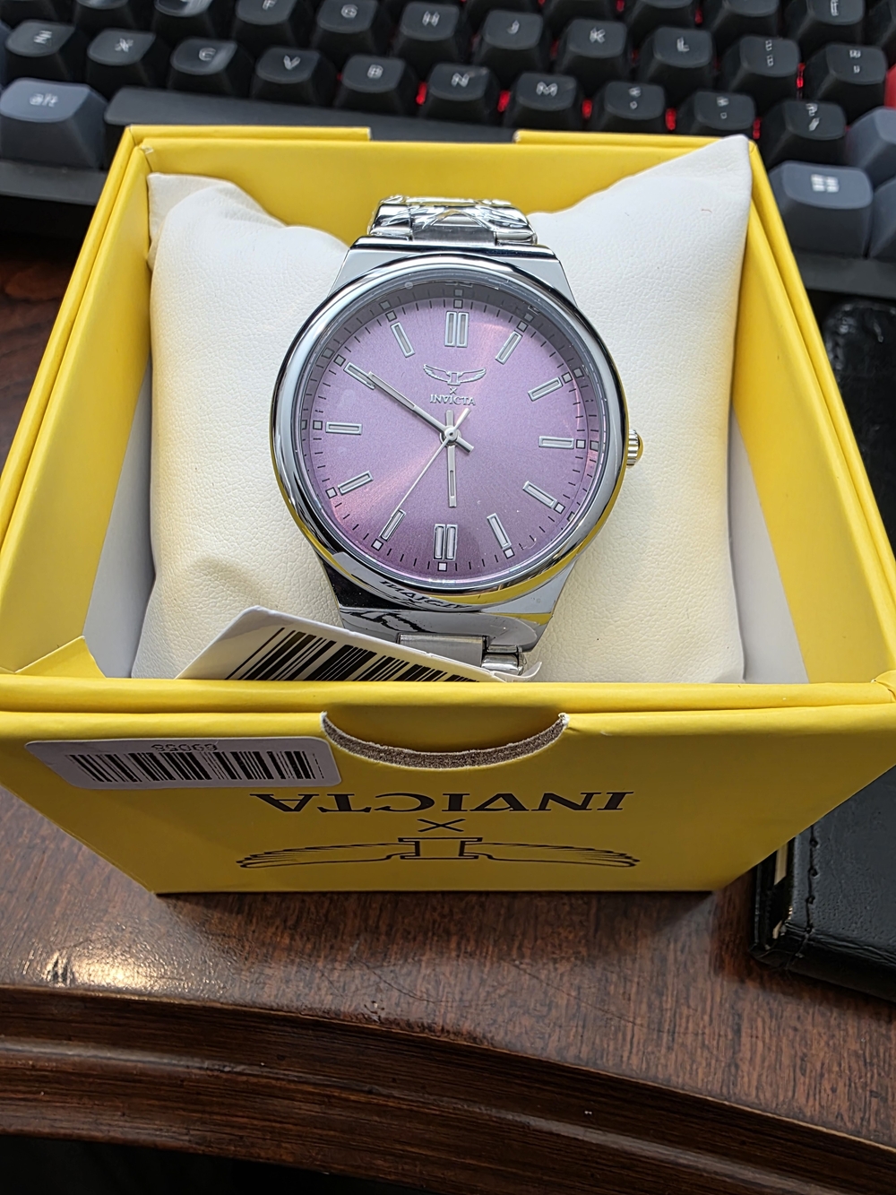 Invicta Celestial I Women’s Silver Bracelet Watch with Pink Dial 35mm 69058